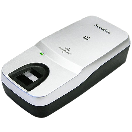 SecuGen Hamster Pro Duo CL 2-in-1 U20 Optical Fingerprint Scanner, NFC Contactless Smart Card Reader